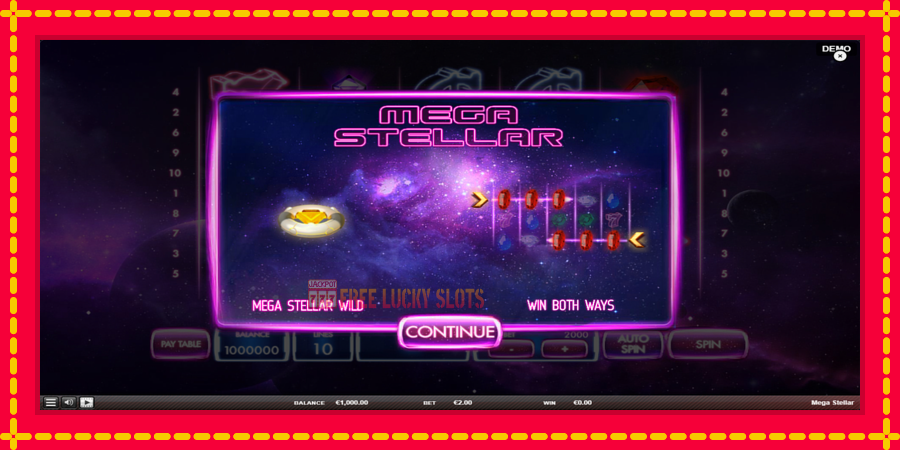 Mega Stellar: สล็อตแมชชีนพร้อมกราฟิกที่ทันสมัย, รูปภาพ 1