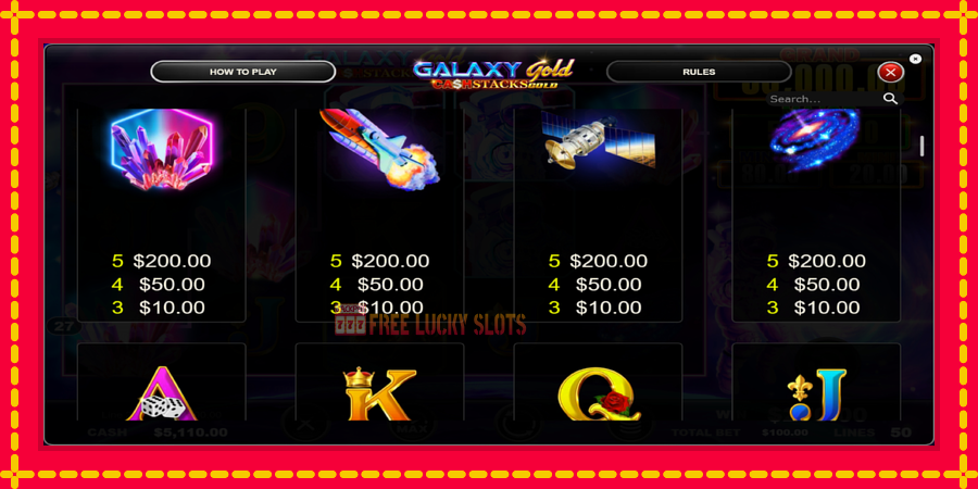 Galaxy Gold CashStacks Gold: สล็อตแมชชีนพร้อมกราฟิกที่ทันสมัย, รูปภาพ 5