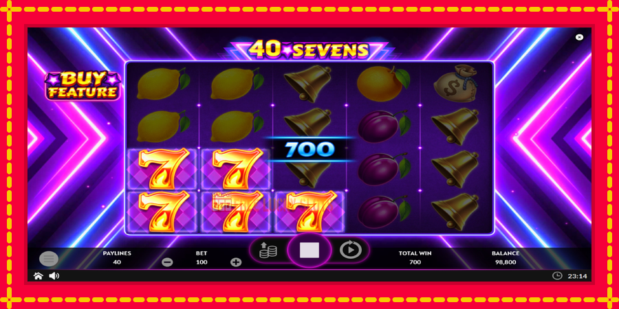 40 Sevens Buy Feature: สล็อตแมชชีนพร้อมกราฟิกที่ทันสมัย, รูปภาพ 3