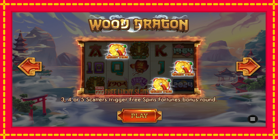 Wood Dragon: สล็อตแมชชีนพร้อมกราฟิกที่ทันสมัย, รูปภาพ 1