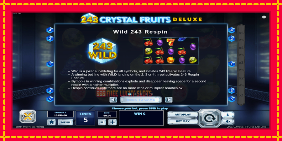 243 Crystal Fruits Deluxe: สล็อตแมชชีนพร้อมกราฟิกที่ทันสมัย, รูปภาพ 5