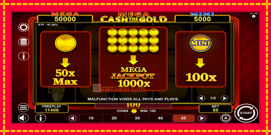 Mega Cash The Gold: สล็อตแมชชีนพร้อมกราฟิกที่ทันสมัย, รูปภาพ 6