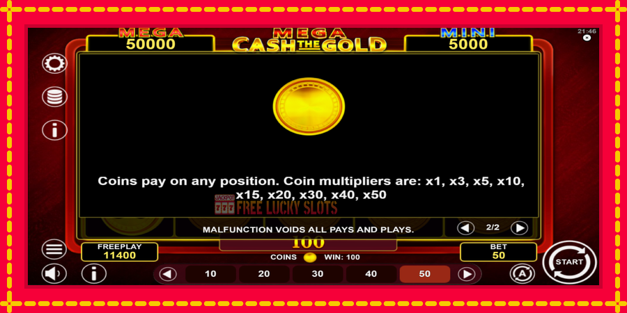 Mega Cash The Gold: สล็อตแมชชีนพร้อมกราฟิกที่ทันสมัย, รูปภาพ 7