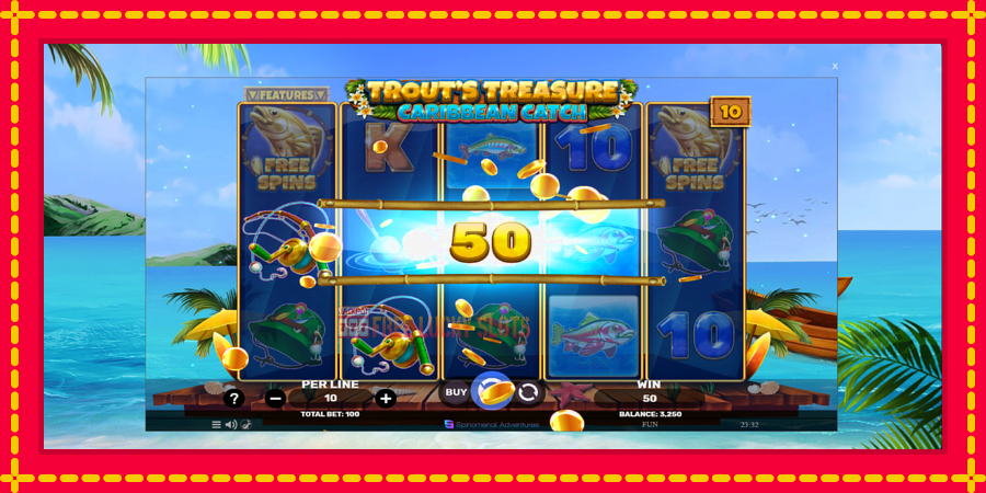 Trouts Treasure Caribbean Catch: สล็อตแมชชีนพร้อมกราฟิกที่ทันสมัย, รูปภาพ 4