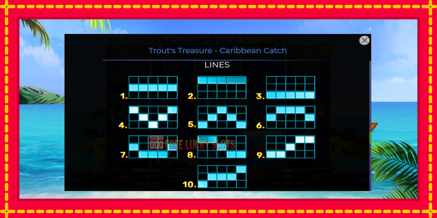 Trouts Treasure Caribbean Catch: สล็อตแมชชีนพร้อมกราฟิกที่ทันสมัย, รูปภาพ 7