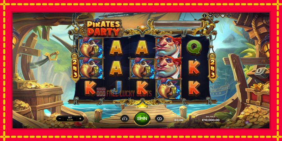 Pirates Party: สล็อตแมชชีนพร้อมกราฟิกที่ทันสมัย, รูปภาพ 2