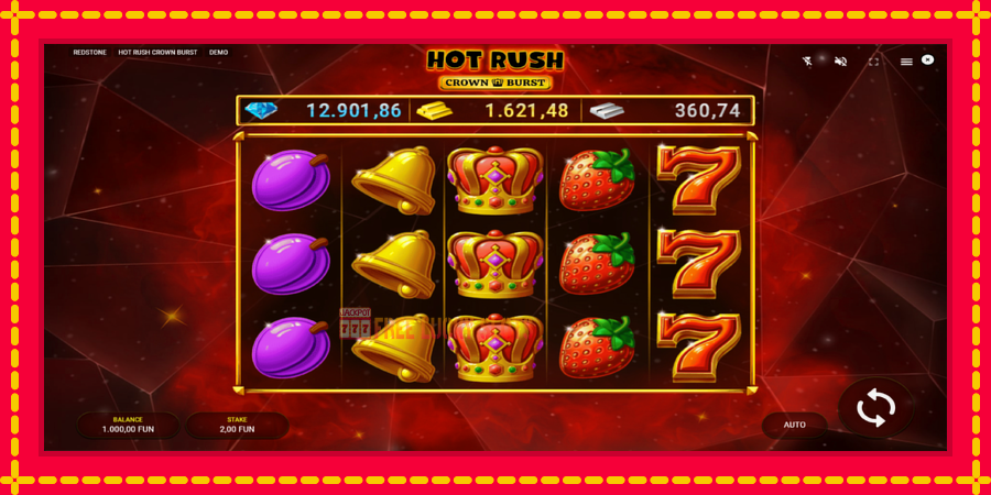 Hot Rush Crown Burst: สล็อตแมชชีนพร้อมกราฟิกที่ทันสมัย, รูปภาพ 2