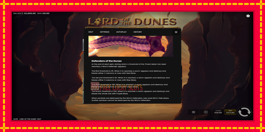 Lord of the Dunes: สล็อตแมชชีนพร้อมกราฟิกที่ทันสมัย, รูปภาพ 7