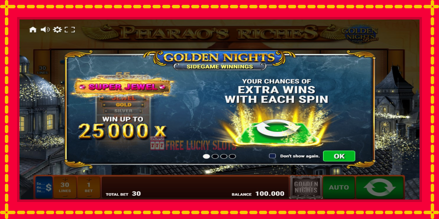 Pharaos Riches Golden Nights: สล็อตแมชชีนพร้อมกราฟิกที่ทันสมัย, รูปภาพ 1