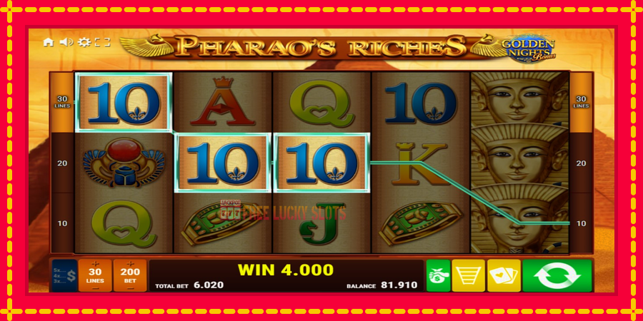 Pharaos Riches Golden Nights: สล็อตแมชชีนพร้อมกราฟิกที่ทันสมัย, รูปภาพ 3