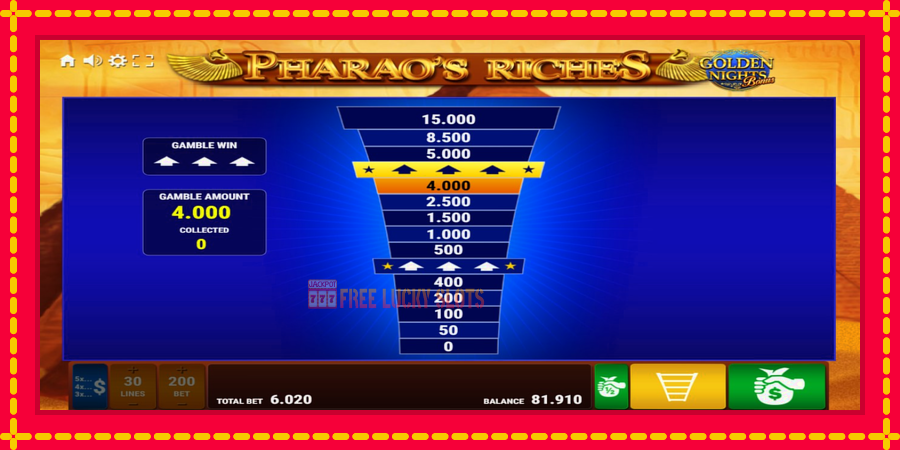 Pharaos Riches Golden Nights: สล็อตแมชชีนพร้อมกราฟิกที่ทันสมัย, รูปภาพ 4