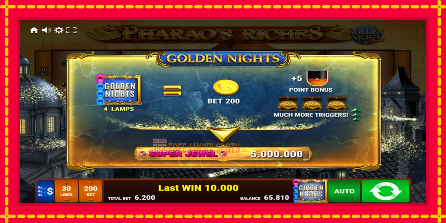 Pharaos Riches Golden Nights: สล็อตแมชชีนพร้อมกราฟิกที่ทันสมัย, รูปภาพ 7