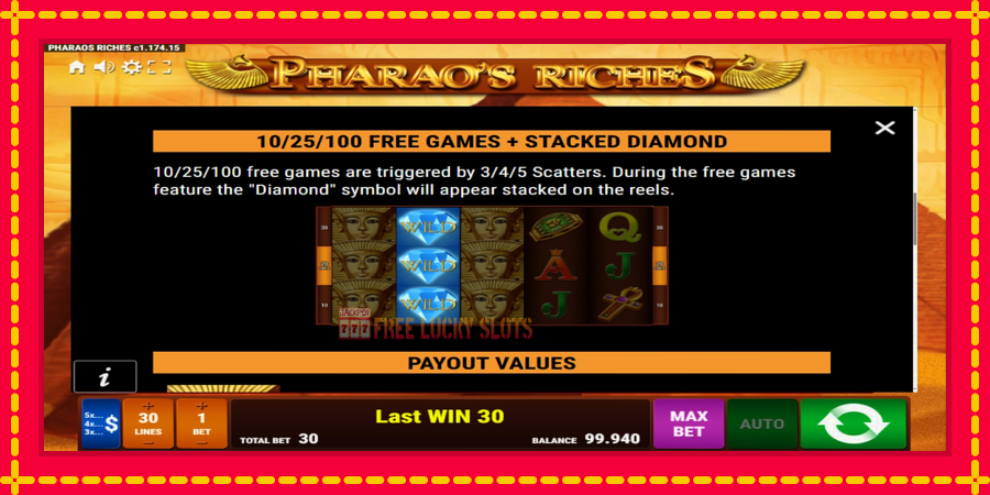 Pharaos Riches: สล็อตแมชชีนพร้อมกราฟิกที่ทันสมัย, รูปภาพ 6