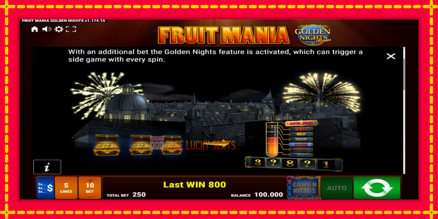 Fruit Mania Golden Nights: สล็อตแมชชีนพร้อมกราฟิกที่ทันสมัย, รูปภาพ 5