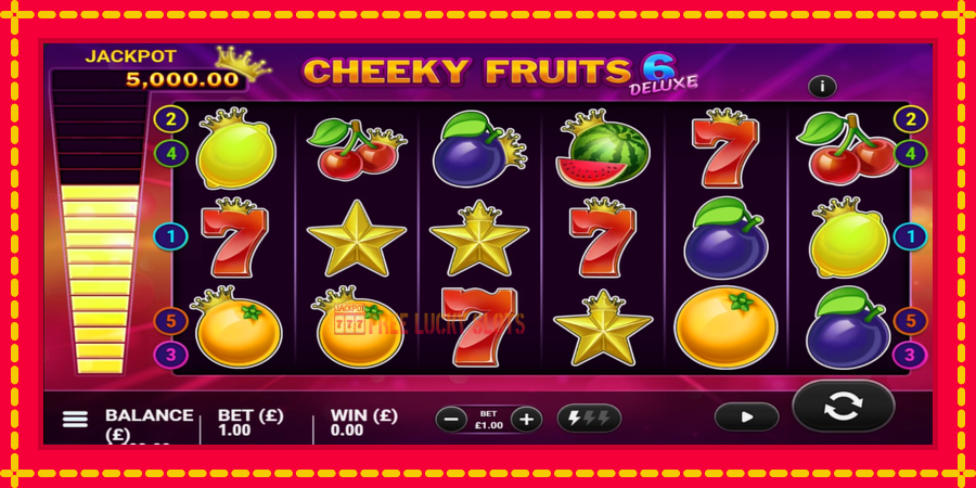 Cheeky Fruits 6 Deluxe: สล็อตแมชชีนพร้อมกราฟิกที่ทันสมัย, รูปภาพ 1