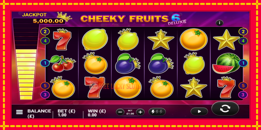 Cheeky Fruits 6 Deluxe: สล็อตแมชชีนพร้อมกราฟิกที่ทันสมัย, รูปภาพ 2