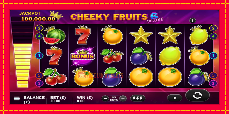 Cheeky Fruits 6 Deluxe: สล็อตแมชชีนพร้อมกราฟิกที่ทันสมัย, รูปภาพ 3