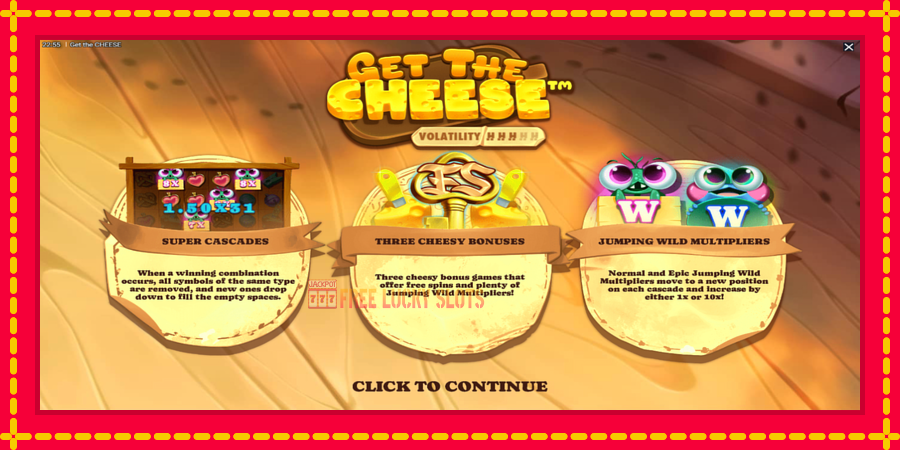 Get The Cheese: สล็อตแมชชีนพร้อมกราฟิกที่ทันสมัย, รูปภาพ 1