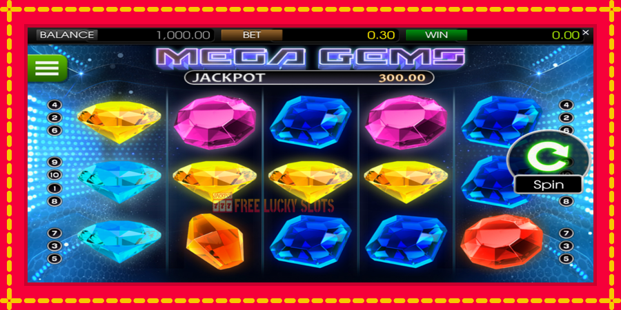 Mega Gems: สล็อตแมชชีนพร้อมกราฟิกที่ทันสมัย, รูปภาพ 1