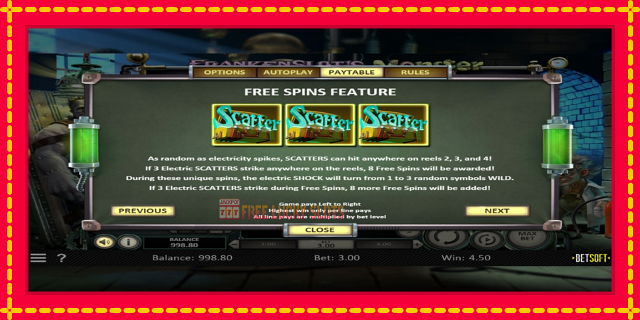 Frankenslots Monster: สล็อตแมชชีนพร้อมกราฟิกที่ทันสมัย, รูปภาพ 4