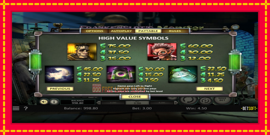 Frankenslots Monster: สล็อตแมชชีนพร้อมกราฟิกที่ทันสมัย, รูปภาพ 6