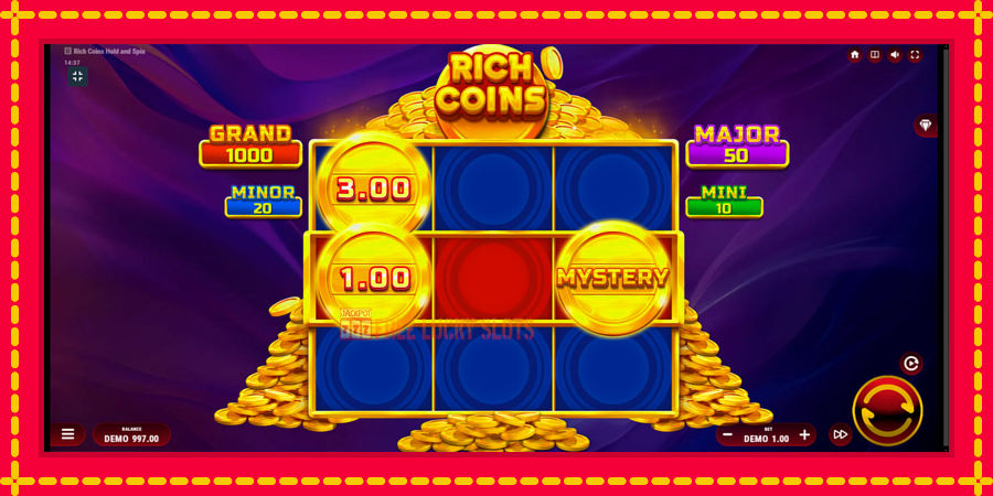 Rich Coins Hold and Spin: สล็อตแมชชีนพร้อมกราฟิกที่ทันสมัย, รูปภาพ 2