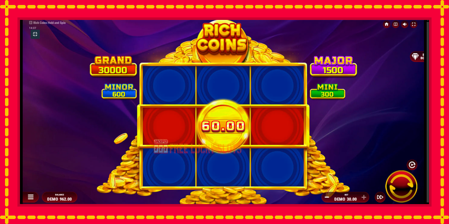 Rich Coins Hold and Spin: สล็อตแมชชีนพร้อมกราฟิกที่ทันสมัย, รูปภาพ 3