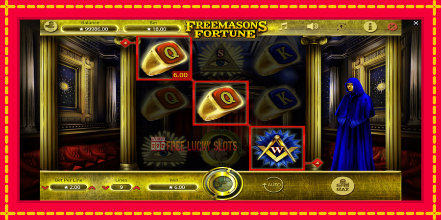 Freemasons Fortune: สล็อตแมชชีนพร้อมกราฟิกที่ทันสมัย, รูปภาพ 3