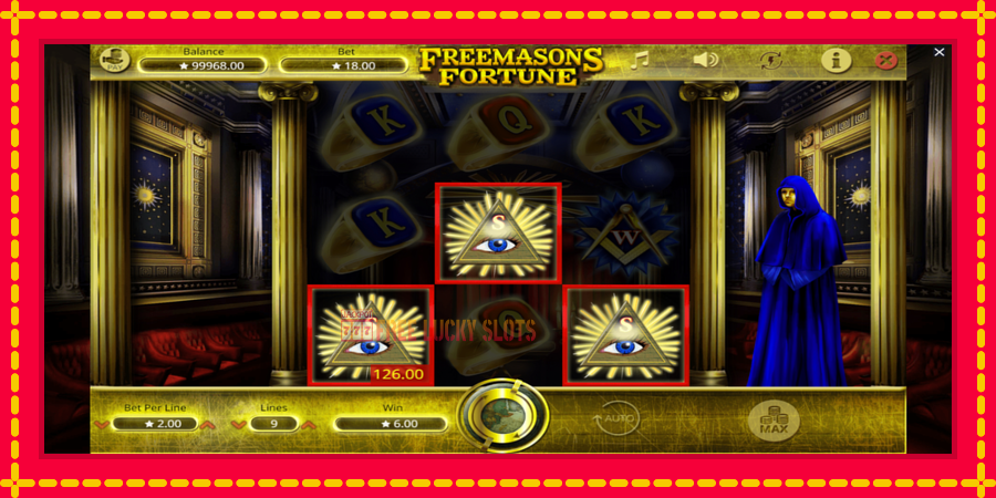 Freemasons Fortune: สล็อตแมชชีนพร้อมกราฟิกที่ทันสมัย, รูปภาพ 4