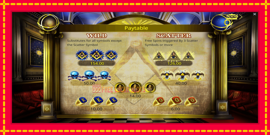 Freemasons Fortune: สล็อตแมชชีนพร้อมกราฟิกที่ทันสมัย, รูปภาพ 5