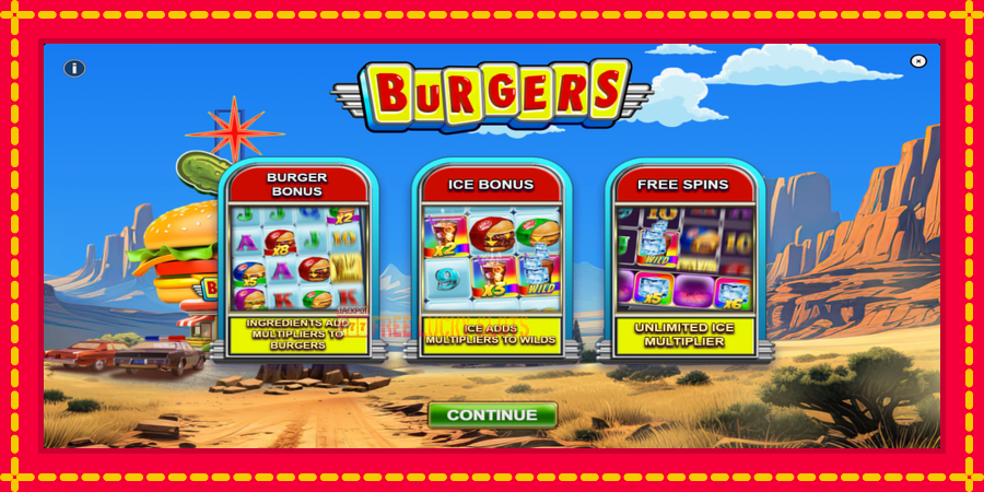 Burgers: สล็อตแมชชีนพร้อมกราฟิกที่ทันสมัย, รูปภาพ 1