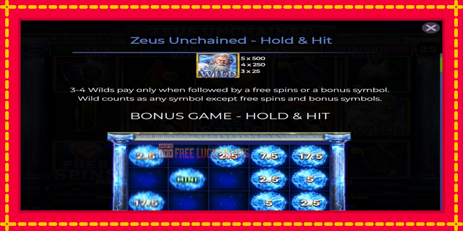 Zeus Unchained - Hold & Hit: สล็อตแมชชีนพร้อมกราฟิกที่ทันสมัย, รูปภาพ 4