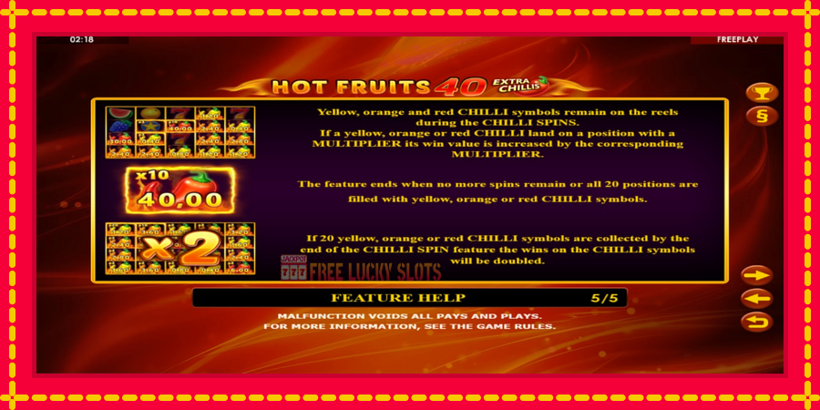 Hot Fruits 40 Extra Chillis: สล็อตแมชชีนพร้อมกราฟิกที่ทันสมัย, รูปภาพ 6