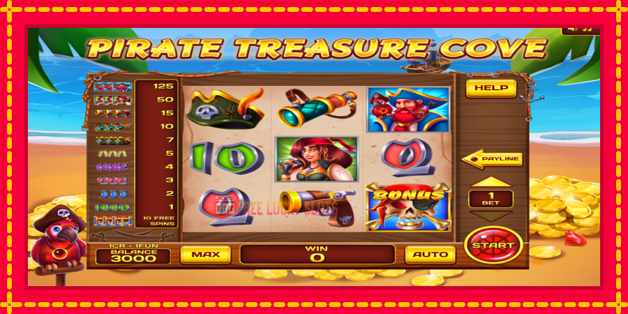 Pirate Treasure Cove 3x3: สล็อตแมชชีนพร้อมกราฟิกที่ทันสมัย, รูปภาพ 1