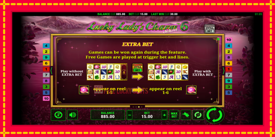 Lucky Ladys Charm Deluxe 6: สล็อตแมชชีนพร้อมกราฟิกที่ทันสมัย, รูปภาพ 7