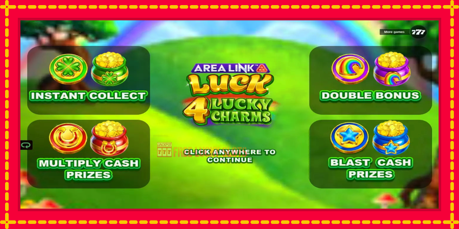 Area Link Luck 4 Lucky Charms: สล็อตแมชชีนพร้อมกราฟิกที่ทันสมัย, รูปภาพ 1