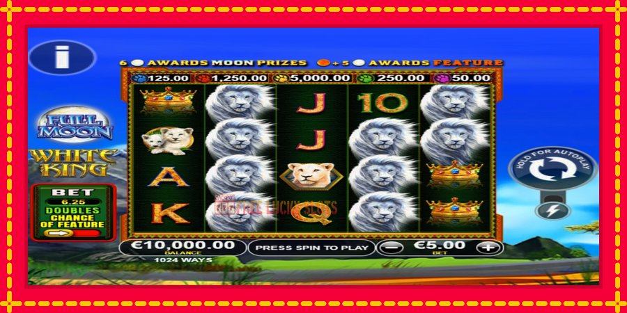 Full Moon: White King PowerPlay Jackpot: สล็อตแมชชีนพร้อมกราฟิกที่ทันสมัย, รูปภาพ 1