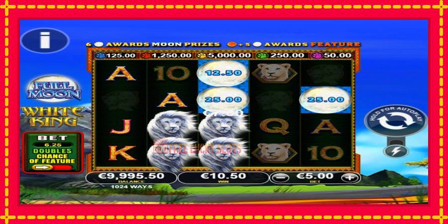 Full Moon: White King PowerPlay Jackpot: สล็อตแมชชีนพร้อมกราฟิกที่ทันสมัย, รูปภาพ 2