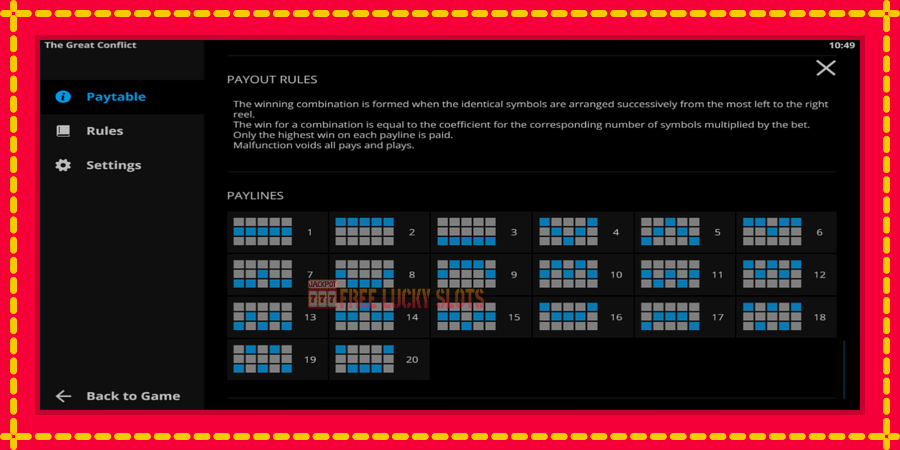 The Great Conflict: สล็อตแมชชีนพร้อมกราฟิกที่ทันสมัย, รูปภาพ 5