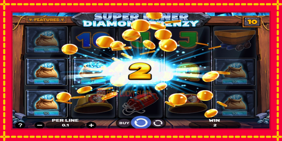 Super Miner - Diamond Frenzy: สล็อตแมชชีนพร้อมกราฟิกที่ทันสมัย, รูปภาพ 3