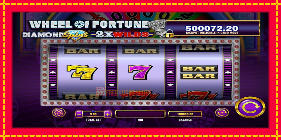 Wheel of Fortune Diamond Spins 2x Wilds: สล็อตแมชชีนพร้อมกราฟิกที่ทันสมัย, รูปภาพ 1