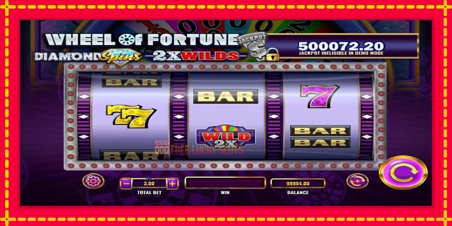 Wheel of Fortune Diamond Spins 2x Wilds: สล็อตแมชชีนพร้อมกราฟิกที่ทันสมัย, รูปภาพ 2