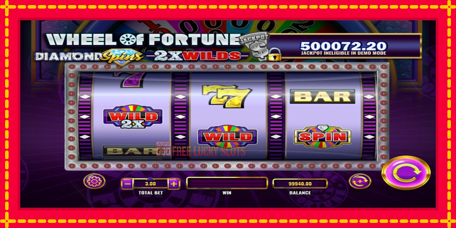 Wheel of Fortune Diamond Spins 2x Wilds: สล็อตแมชชีนพร้อมกราฟิกที่ทันสมัย, รูปภาพ 3