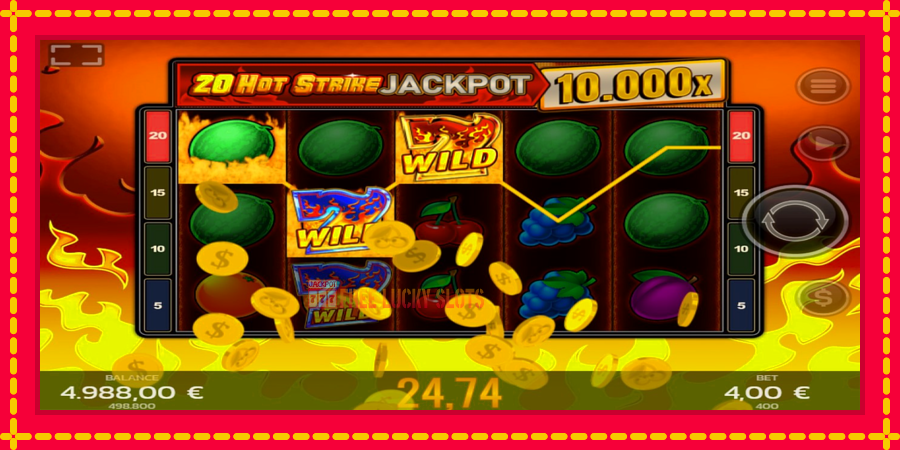 20 Hot Strike Jackpot: สล็อตแมชชีนพร้อมกราฟิกที่ทันสมัย, รูปภาพ 4