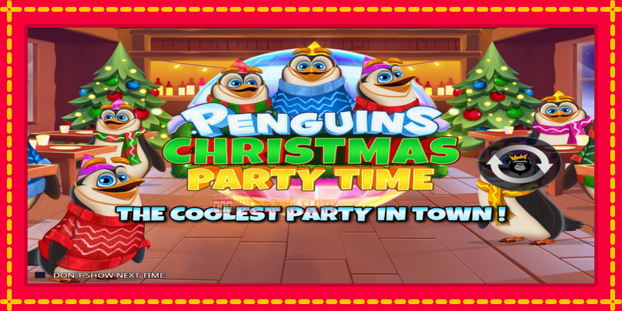 Penguins Christmas Party Time: สล็อตแมชชีนพร้อมกราฟิกที่ทันสมัย, รูปภาพ 1