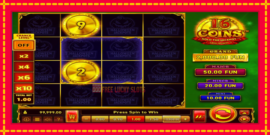 16 Coins Grand Gold Edition Halloween Jackpots: สล็อตแมชชีนพร้อมกราฟิกที่ทันสมัย, รูปภาพ 2