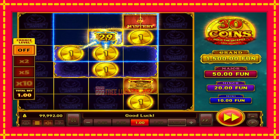 30 Coins Halloween Jackpots: สล็อตแมชชีนพร้อมกราฟิกที่ทันสมัย, รูปภาพ 2