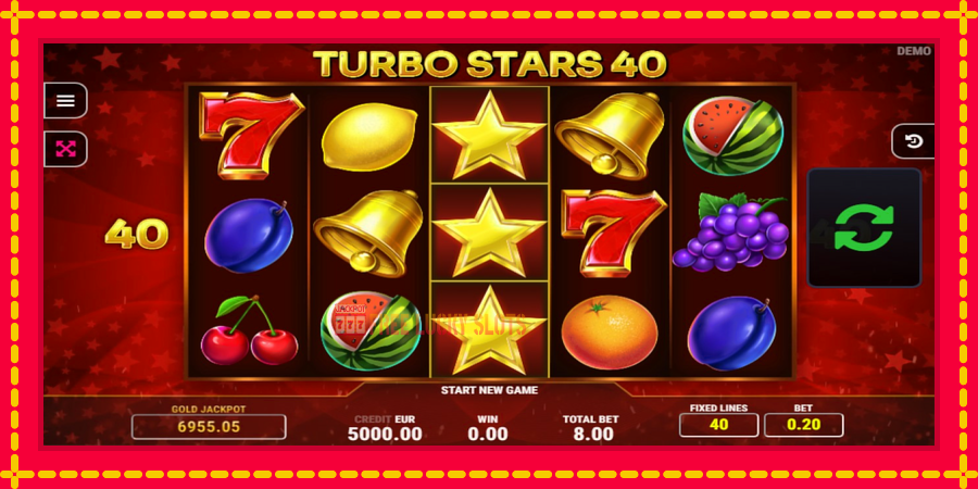 Turbo Stars 40: สล็อตแมชชีนพร้อมกราฟิกที่ทันสมัย, รูปภาพ 1