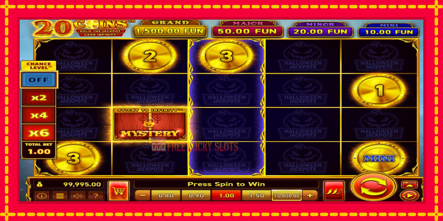 20 Coins Halloween Jackpots: สล็อตแมชชีนพร้อมกราฟิกที่ทันสมัย, รูปภาพ 2