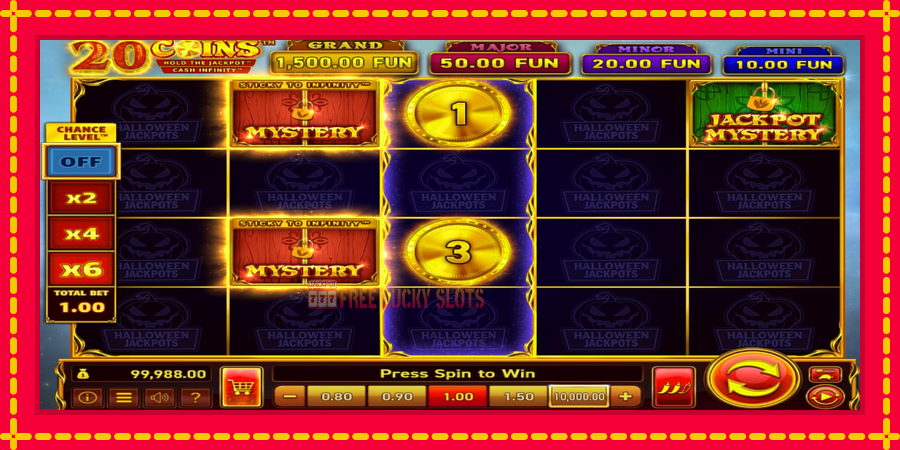 20 Coins Halloween Jackpots: สล็อตแมชชีนพร้อมกราฟิกที่ทันสมัย, รูปภาพ 3